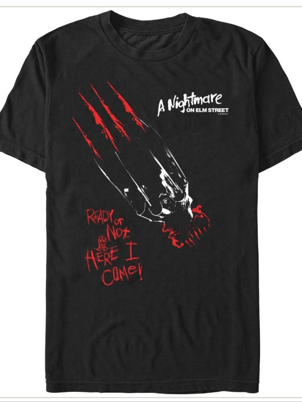 A Nightmare on Elm Street Men's Black Graphic Tee Horror Movie Design